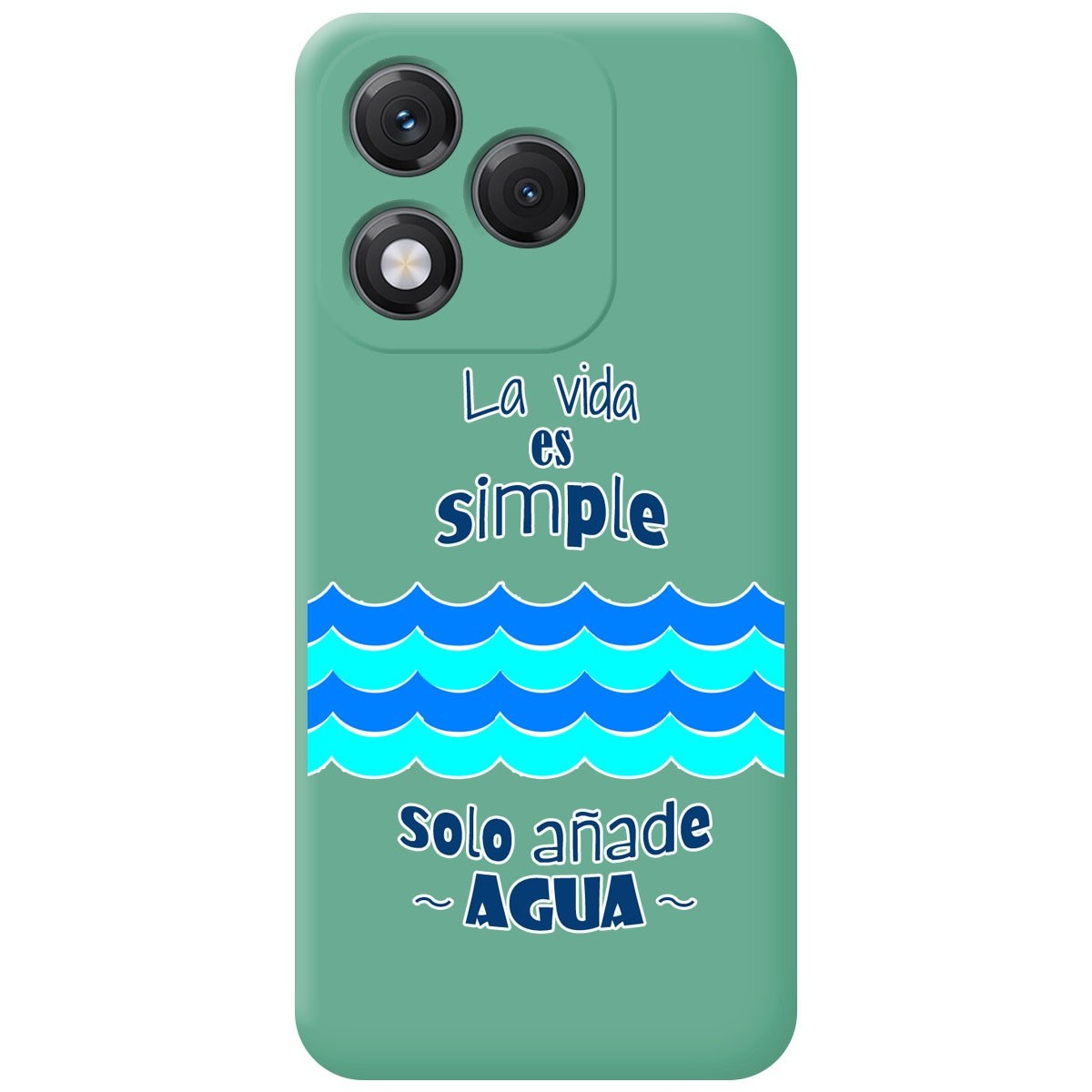 Funda Silicona Líquida Verde para Huawei Honor 400 Lite 5G diseño Agua Dibujos