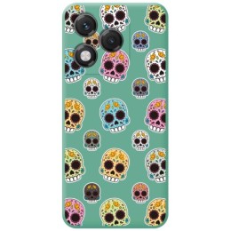 Funda Silicona Líquida Verde para Huawei Honor 400 Lite 5G diseño Catrina Dibujos