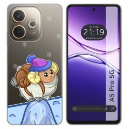 Funda Silicona Transparente para Oppo A5 Pro 5G diseño Cabra Dibujos