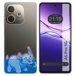 Funda Silicona Transparente para Oppo A5 Pro 5G diseño Hipo Dibujos