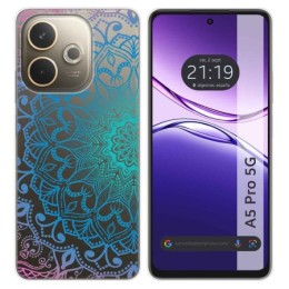 Funda Silicona Transparente para Oppo A5 Pro 5G diseño Mandala Dibujos