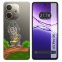 Funda Silicona Transparente para Oppo A5 Pro 5G diseño Mono Dibujos