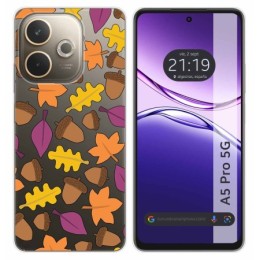 Funda Silicona Transparente para Oppo A5 Pro 5G diseño Otoño Dibujos