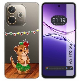 Funda Silicona Transparente para Oppo A5 Pro 5G diseño Suricata Dibujos