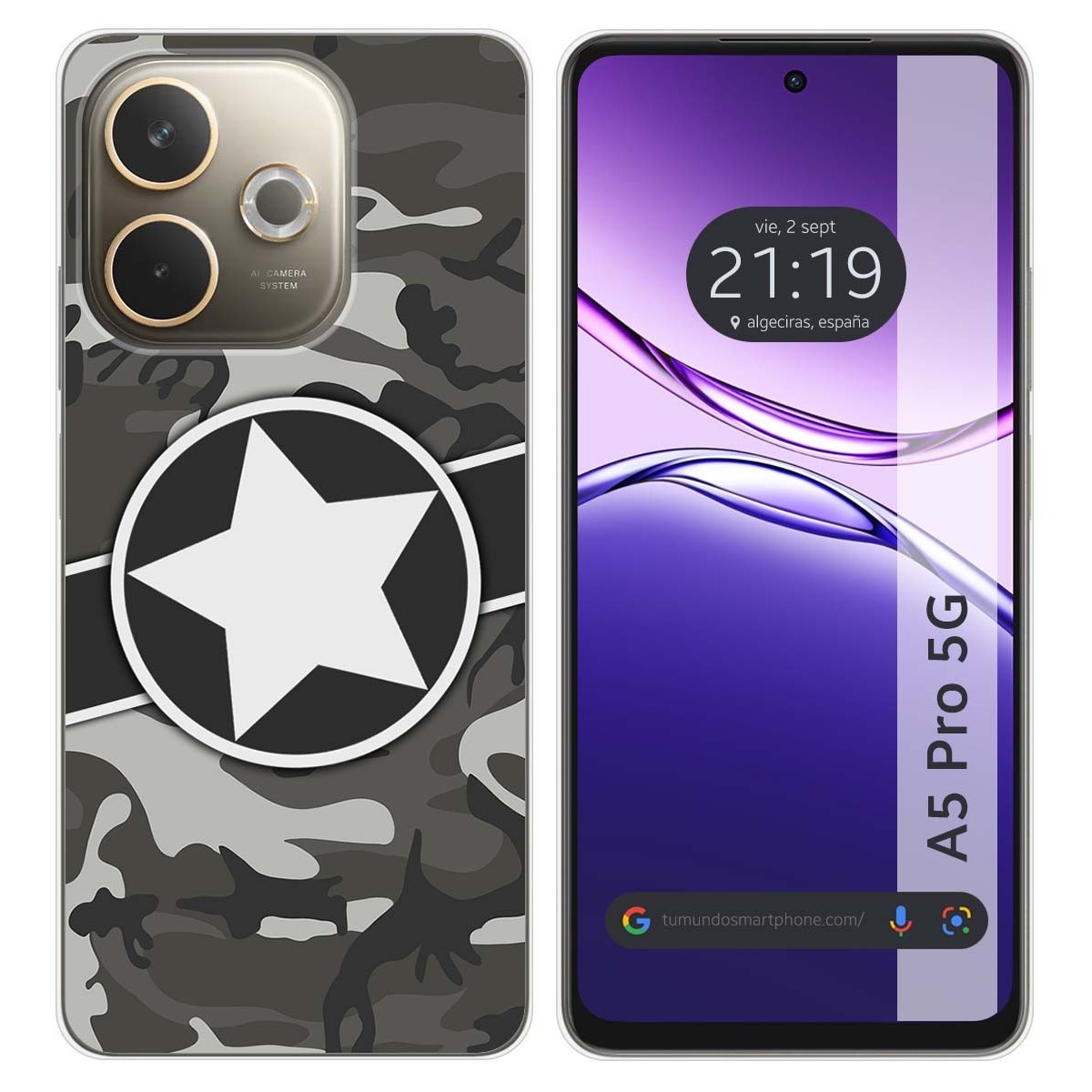 Funda Silicona para Oppo A5 Pro 5G diseño Camuflaje 02 Dibujos