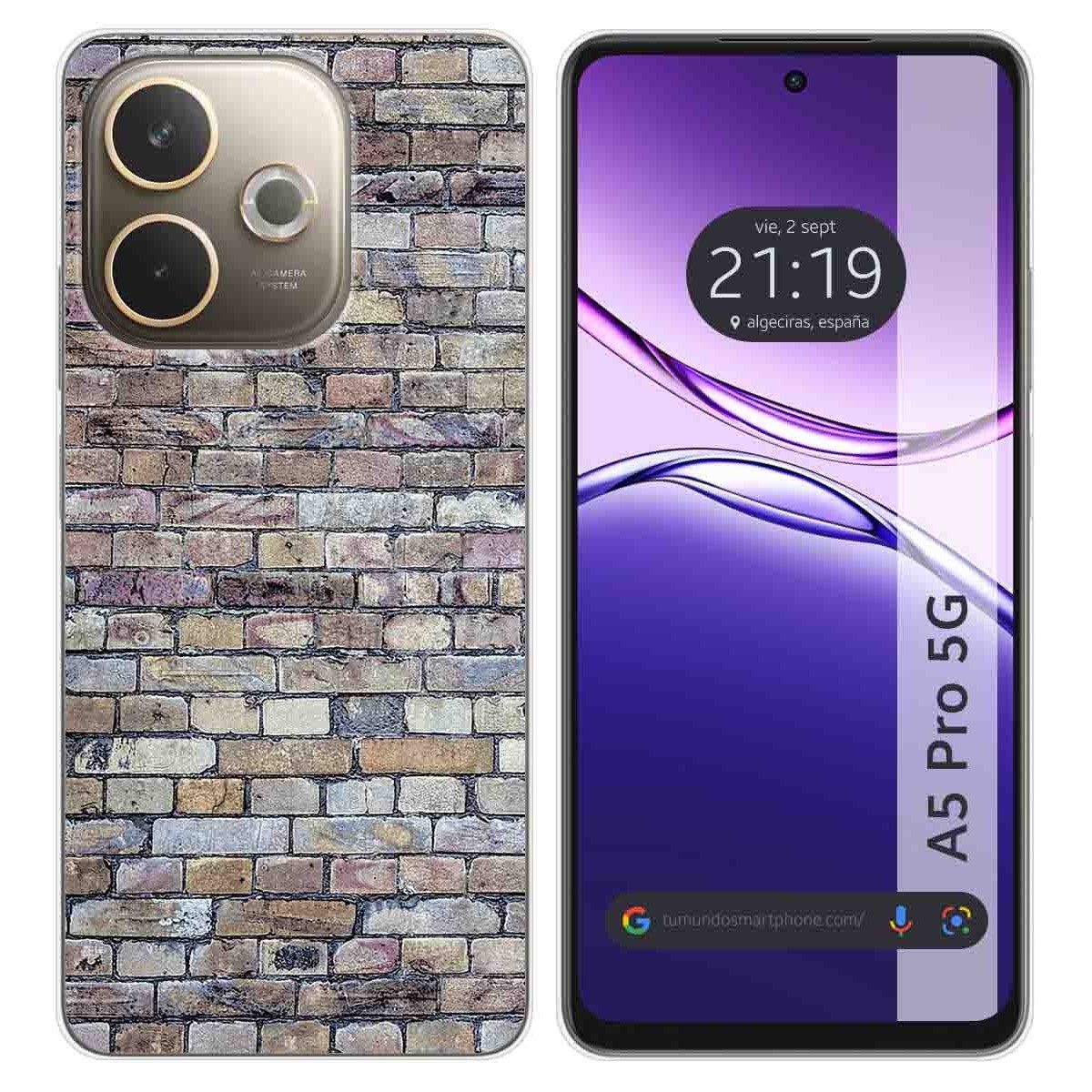 Funda Silicona para Oppo A5 Pro 5G diseño Ladrillo 02 Dibujos
