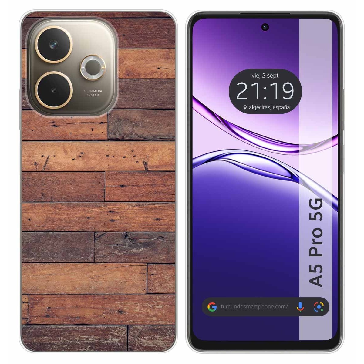 Funda Silicona para Oppo A5 Pro 5G diseño Madera 03 Dibujos