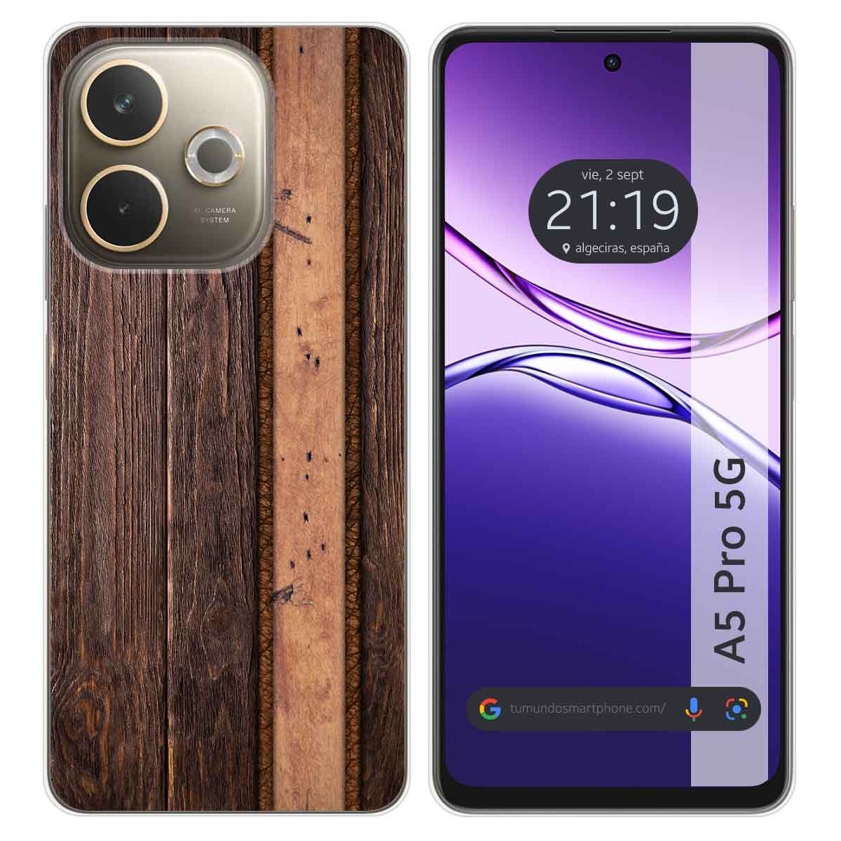 Funda Silicona para Oppo A5 Pro 5G diseño Madera 05 Dibujos