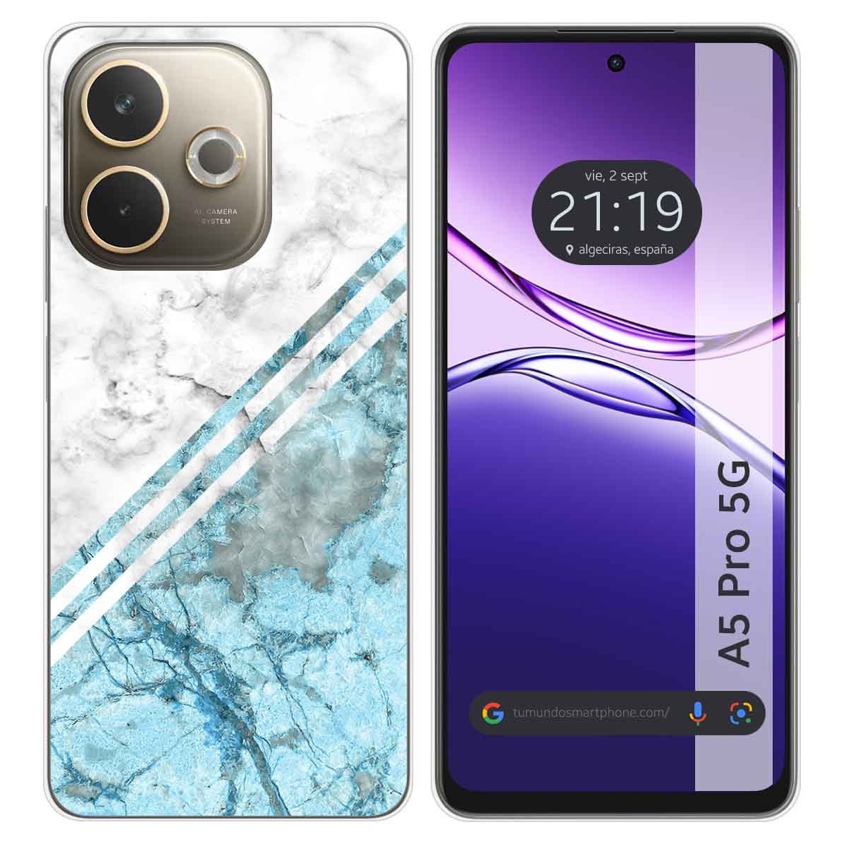 Funda Silicona para Oppo A5 Pro 5G diseño Mármol 02 Dibujos