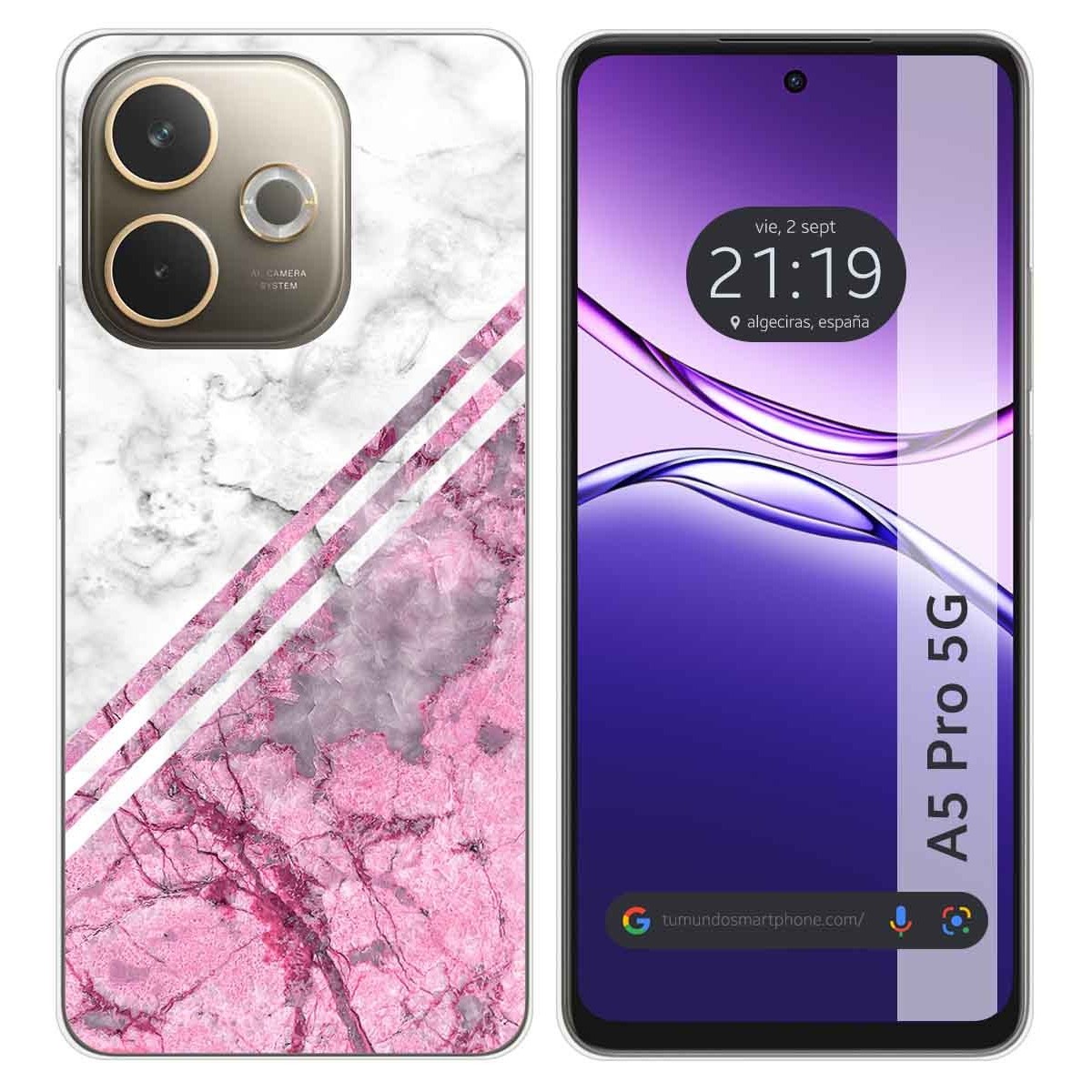 Funda Silicona para Oppo A5 Pro 5G diseño Mármol 03 Dibujos