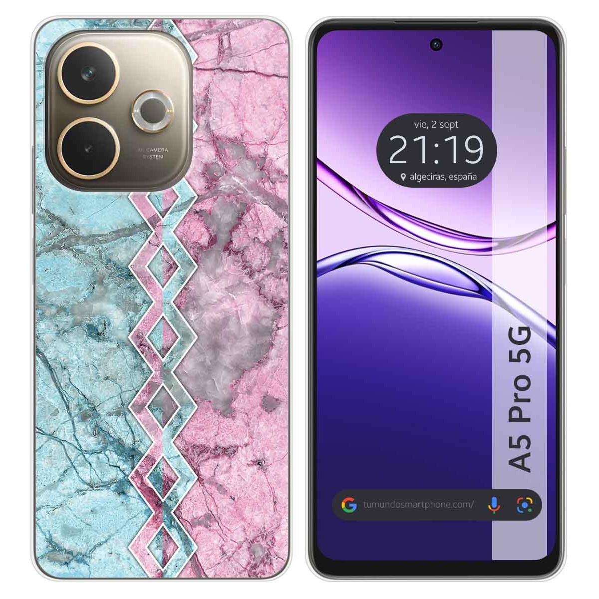 Funda Silicona para Oppo A5 Pro 5G diseño Mármol 08 Dibujos