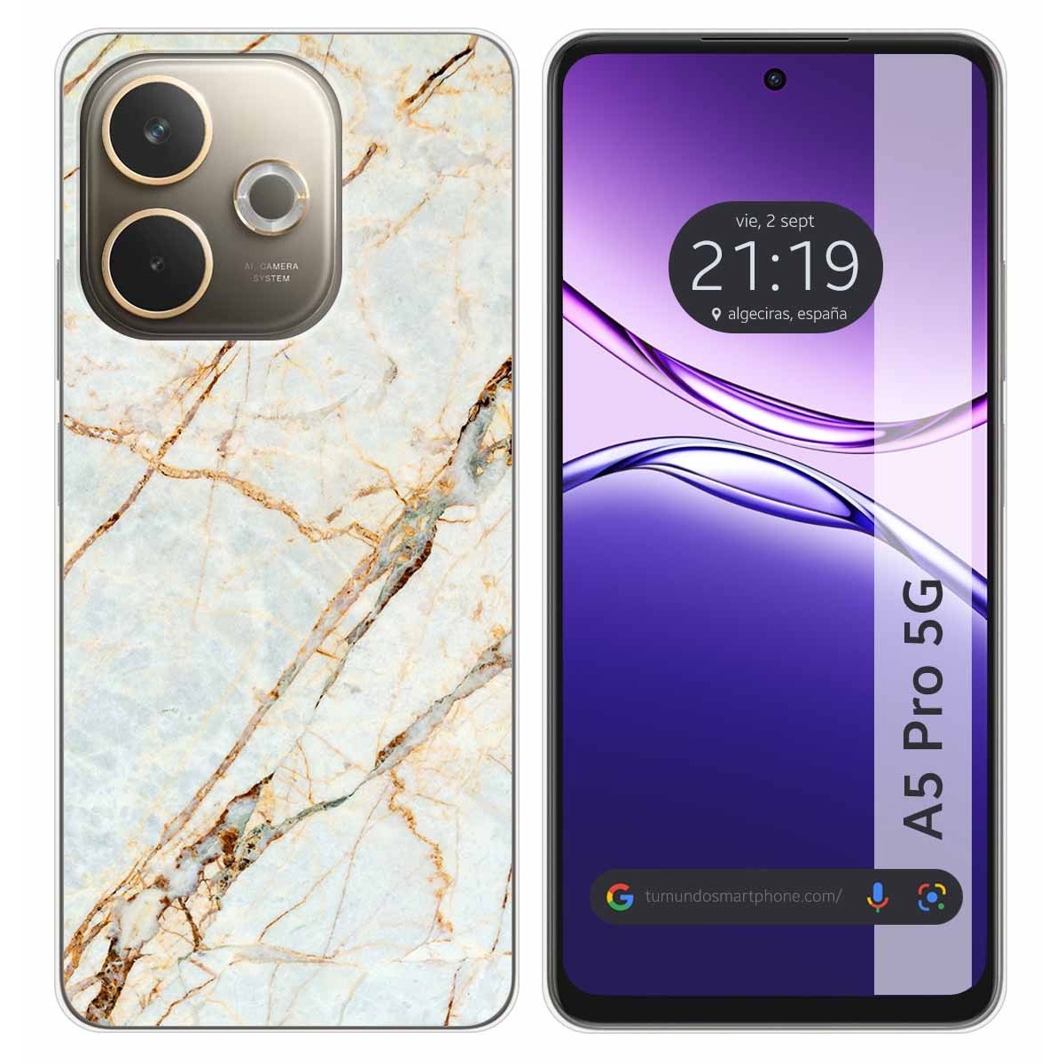 Funda Silicona para Oppo A5 Pro 5G diseño Mármol 13 Dibujos