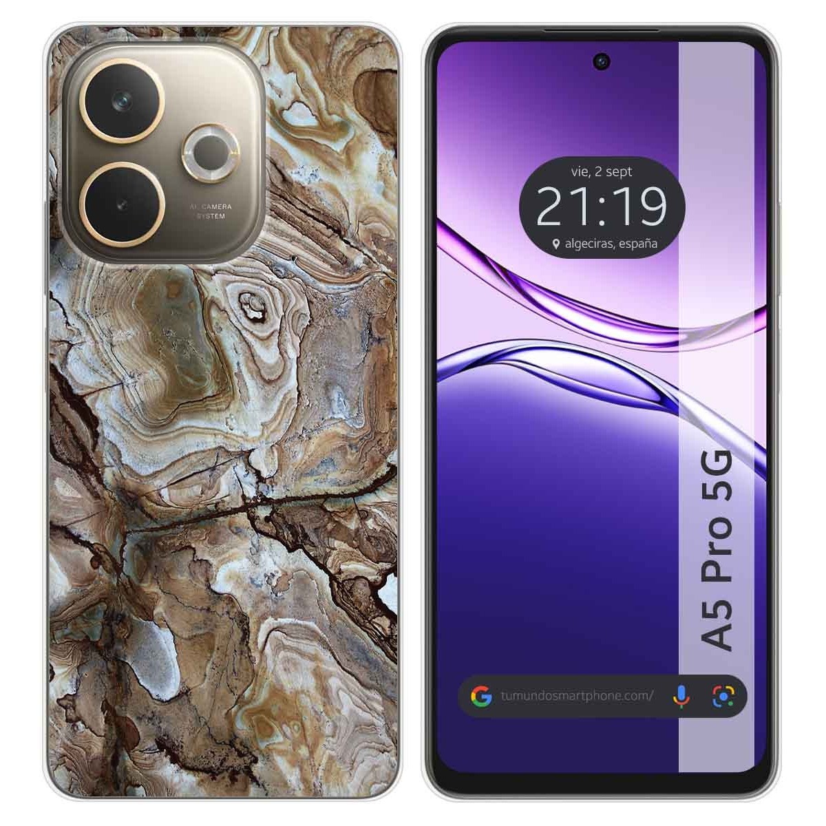 Funda Silicona para Oppo A5 Pro 5G diseño Mármol 14 Dibujos