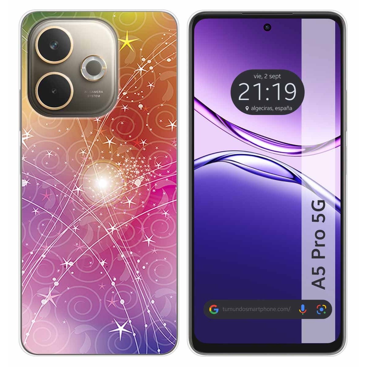 Funda Silicona para Oppo A5 Pro 5G diseño Abstracto Dibujos