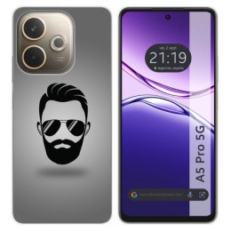Funda Silicona para Oppo A5 Pro 5G diseño Barba Dibujos