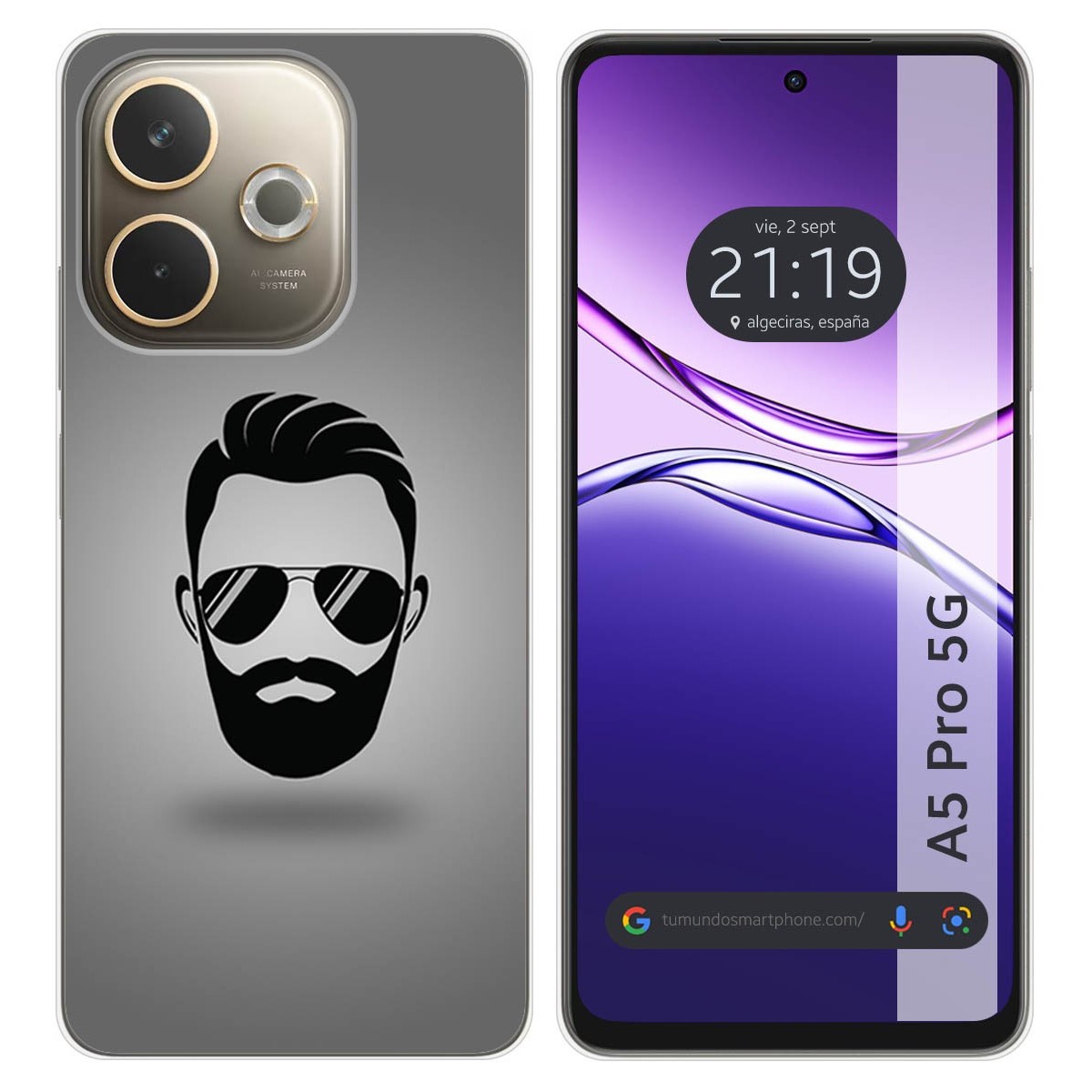 Funda Silicona para Oppo A5 Pro 5G diseño Barba Dibujos