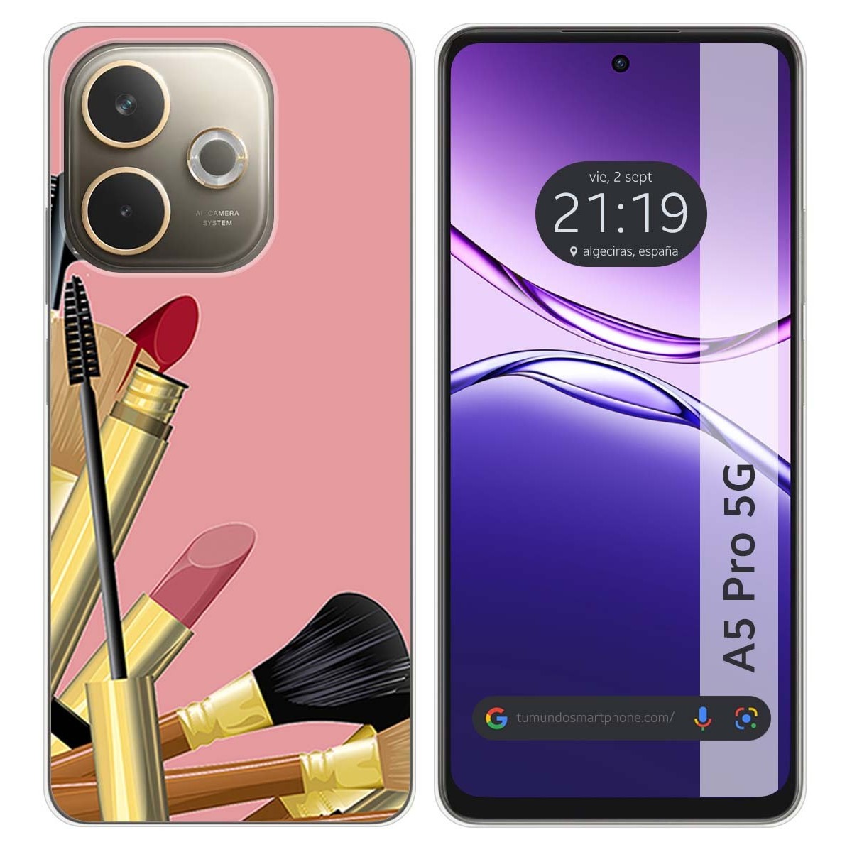 Funda Silicona para Oppo A5 Pro 5G diseño Brochas Dibujos