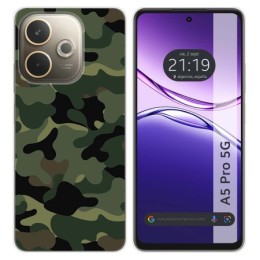 Funda Silicona para Oppo A5 Pro 5G diseño Camuflaje Dibujos