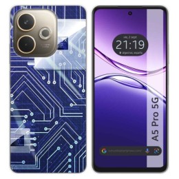 Funda Silicona para Oppo A5 Pro 5G diseño Circuito Dibujos