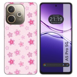 Funda Silicona para Oppo A5 Pro 5G diseño Flores Dibujos