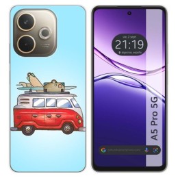 Funda Silicona para Oppo A5 Pro 5G diseño Furgoneta Dibujos