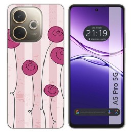 Funda Silicona para Oppo A5 Pro 5G diseño Flores Vintage Dibujos