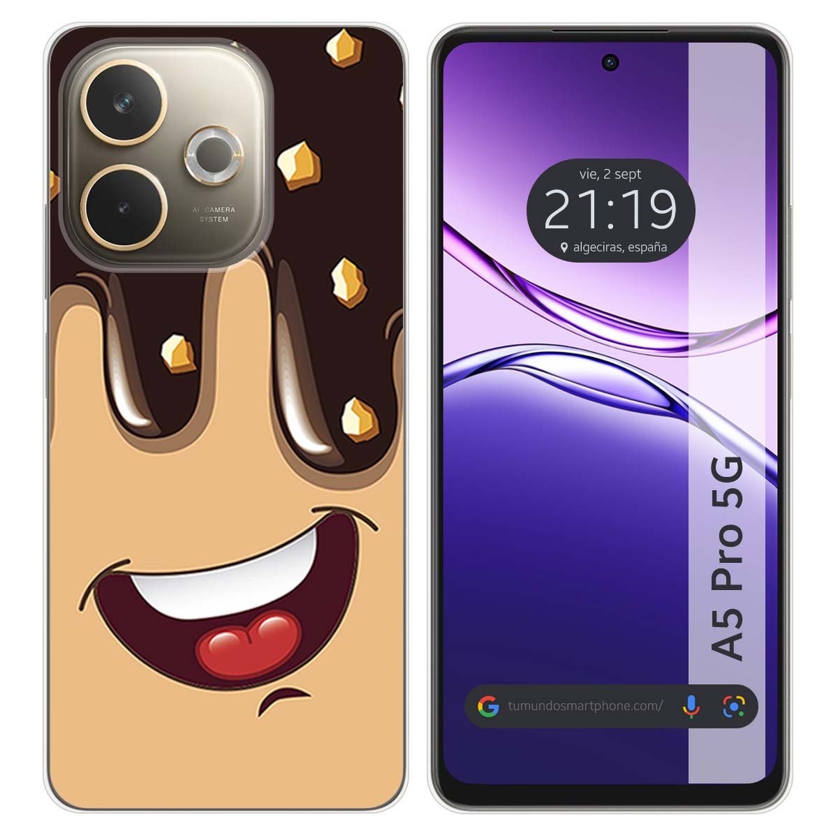 Funda Silicona para Oppo A5 Pro 5G diseño Helado Chocolate Dibujos
