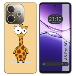 Funda Silicona para Oppo A5 Pro 5G diseño Jirafa Dibujos