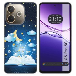 Funda Silicona para Oppo A5 Pro 5G diseño Libro Cuentos Dibujos