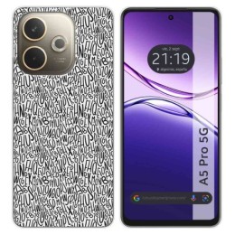 Funda Silicona para Oppo A5 Pro 5G diseño Letras Dibujos