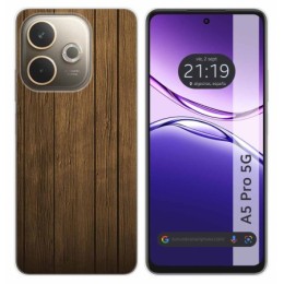 Funda Silicona para Oppo A5 Pro 5G diseño Madera Dibujos