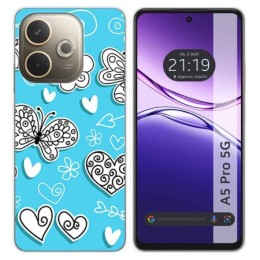 Funda Silicona para Oppo A5 Pro 5G diseño Mariposas Dibujos