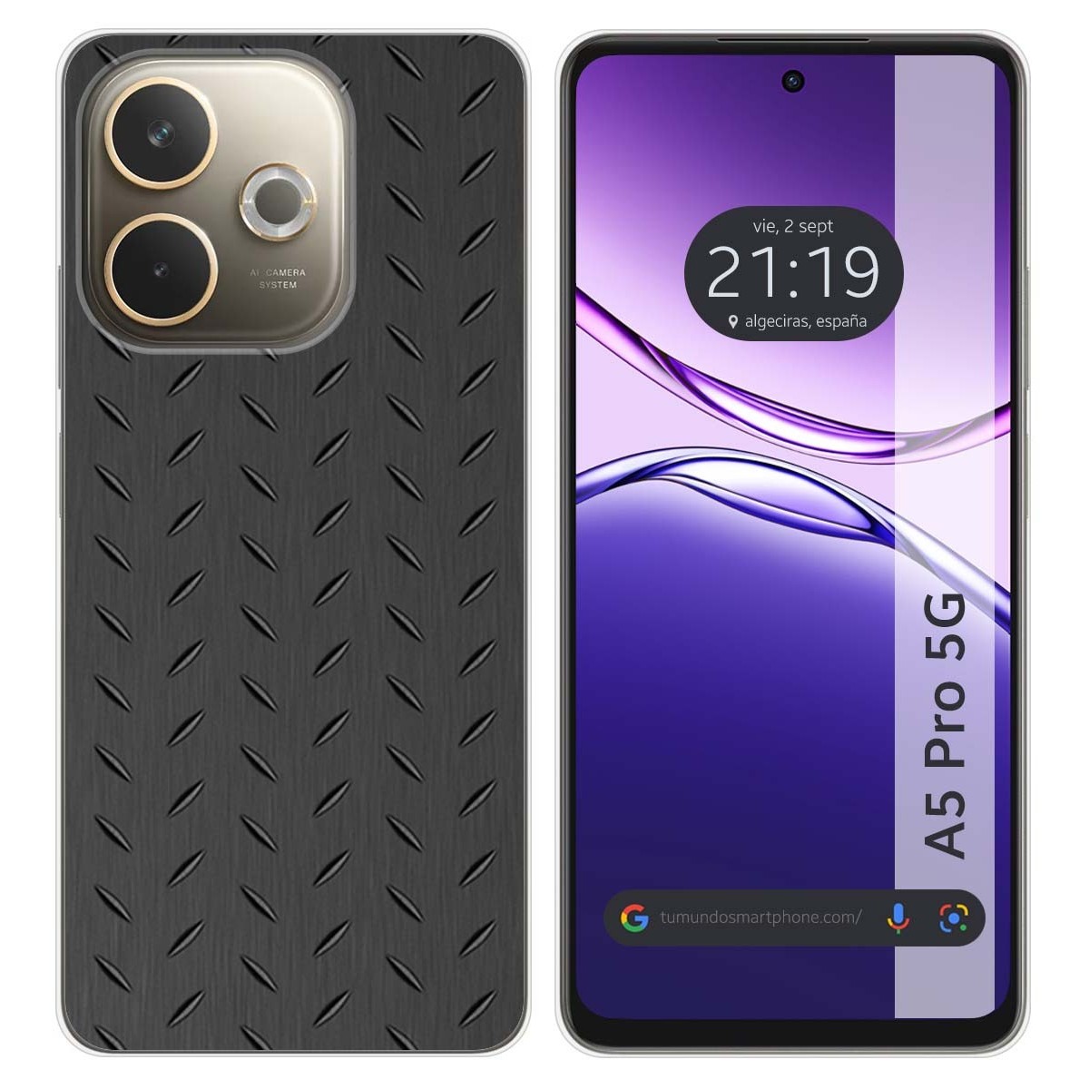 Funda Silicona para Oppo A5 Pro 5G diseño Metal Dibujos