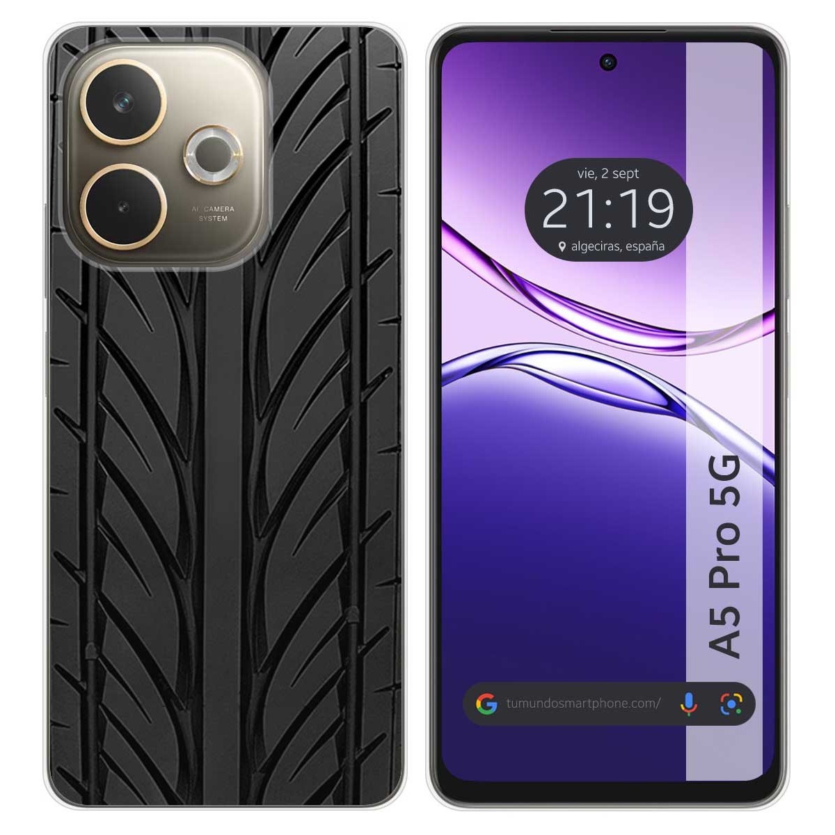 Funda Silicona para Oppo A5 Pro 5G diseño Neumatico Dibujos