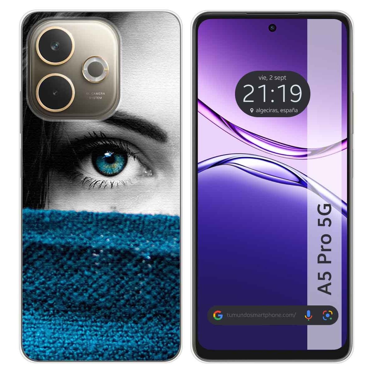 Funda Silicona para Oppo A5 Pro 5G diseño Ojo Dibujos