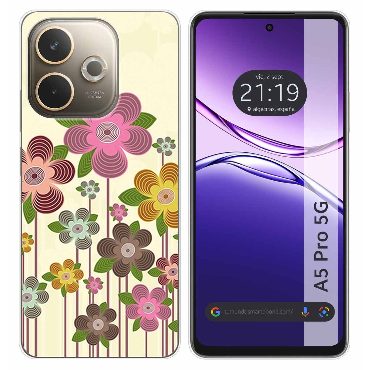 Funda Silicona para Oppo A5 Pro 5G diseño Primavera En Flor Dibujos