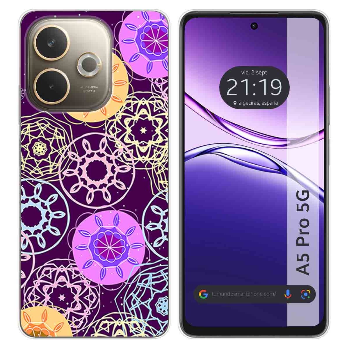 Funda Silicona para Oppo A5 Pro 5G diseño Radial Dibujos