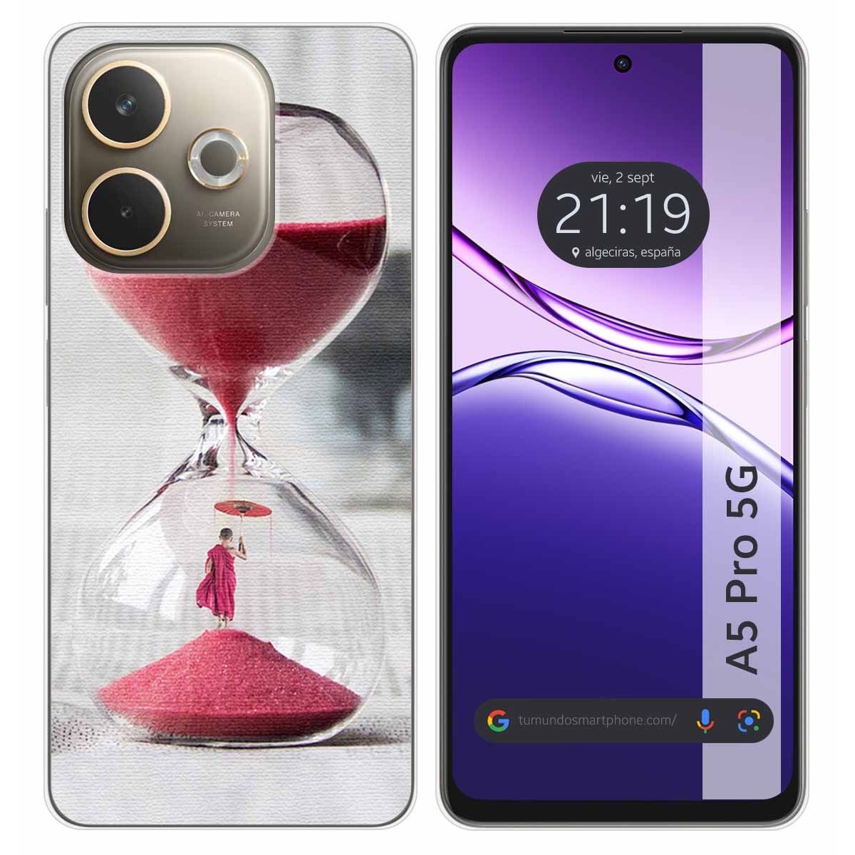 Funda Silicona para Oppo A5 Pro 5G diseño Reloj Dibujos