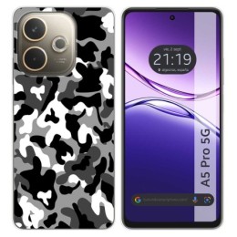 Funda Silicona para Oppo A5 Pro 5G diseño Snow Camuflaje Dibujos