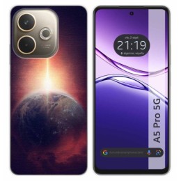 Funda Silicona para Oppo A5 Pro 5G diseño Tierra Dibujos