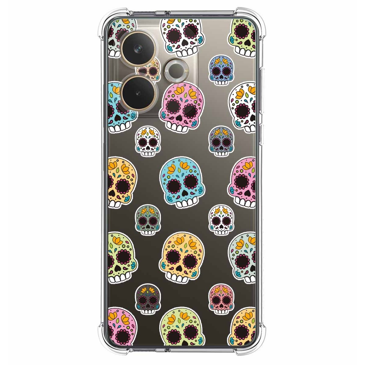 Funda Silicona Antigolpes para Oppo A5 Pro 5G diseño Catrina Dibujos