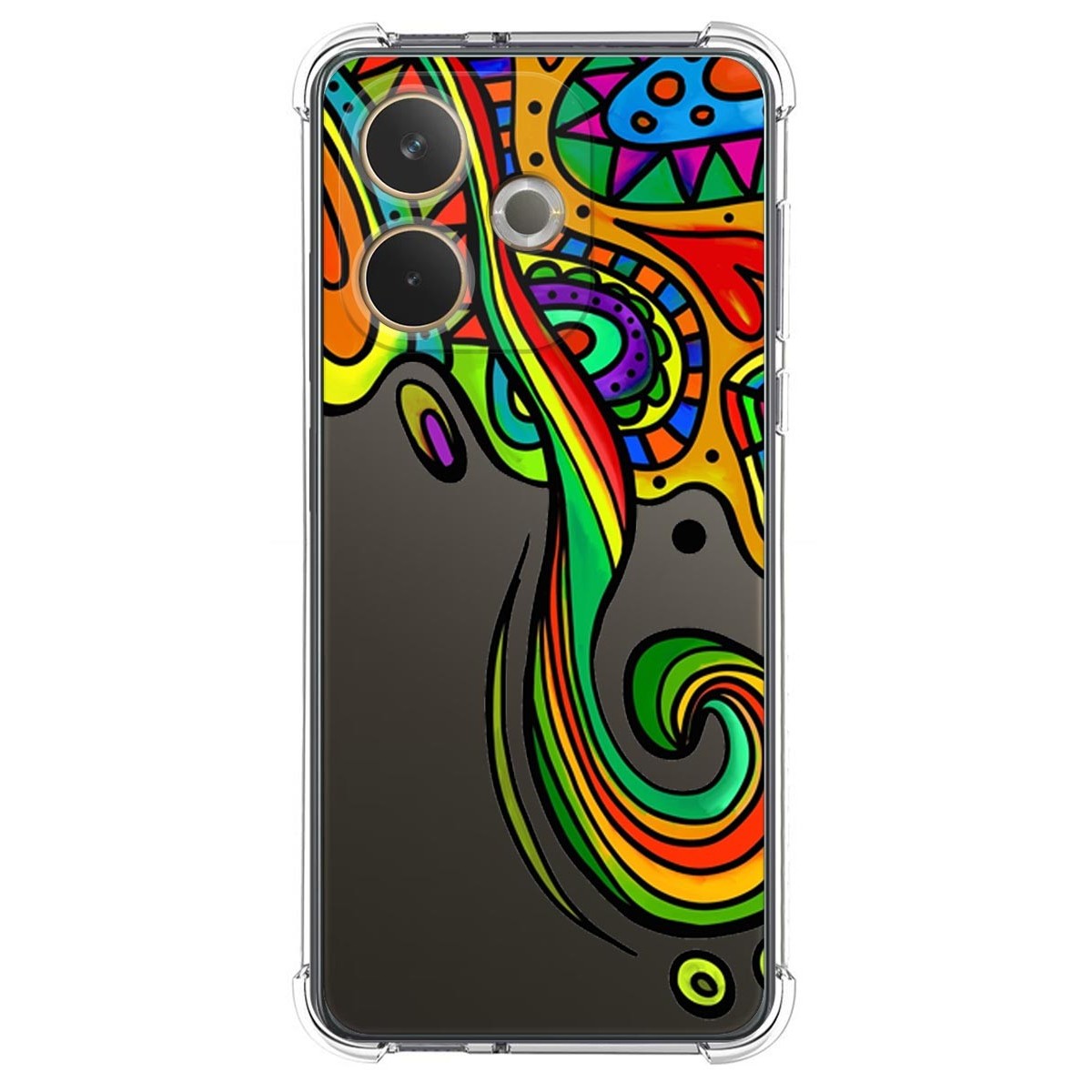 Funda Silicona Antigolpes para Oppo A5 Pro 5G diseño Colores Dibujos