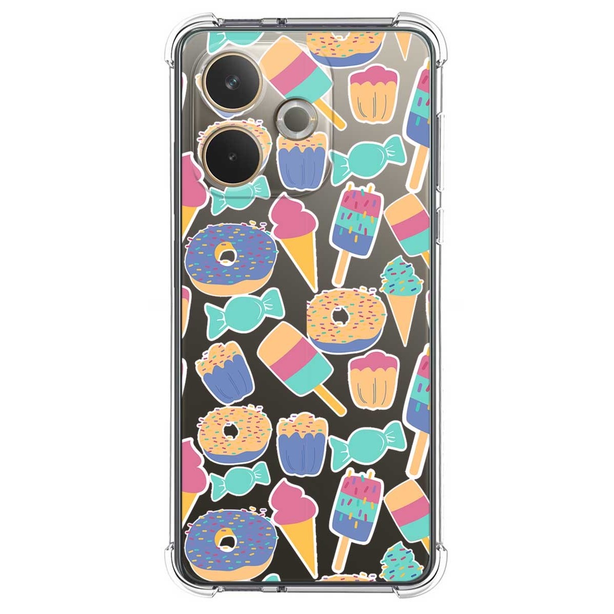 Funda Silicona Antigolpes para Oppo A5 Pro 5G diseño Dulces 02 Dibujos