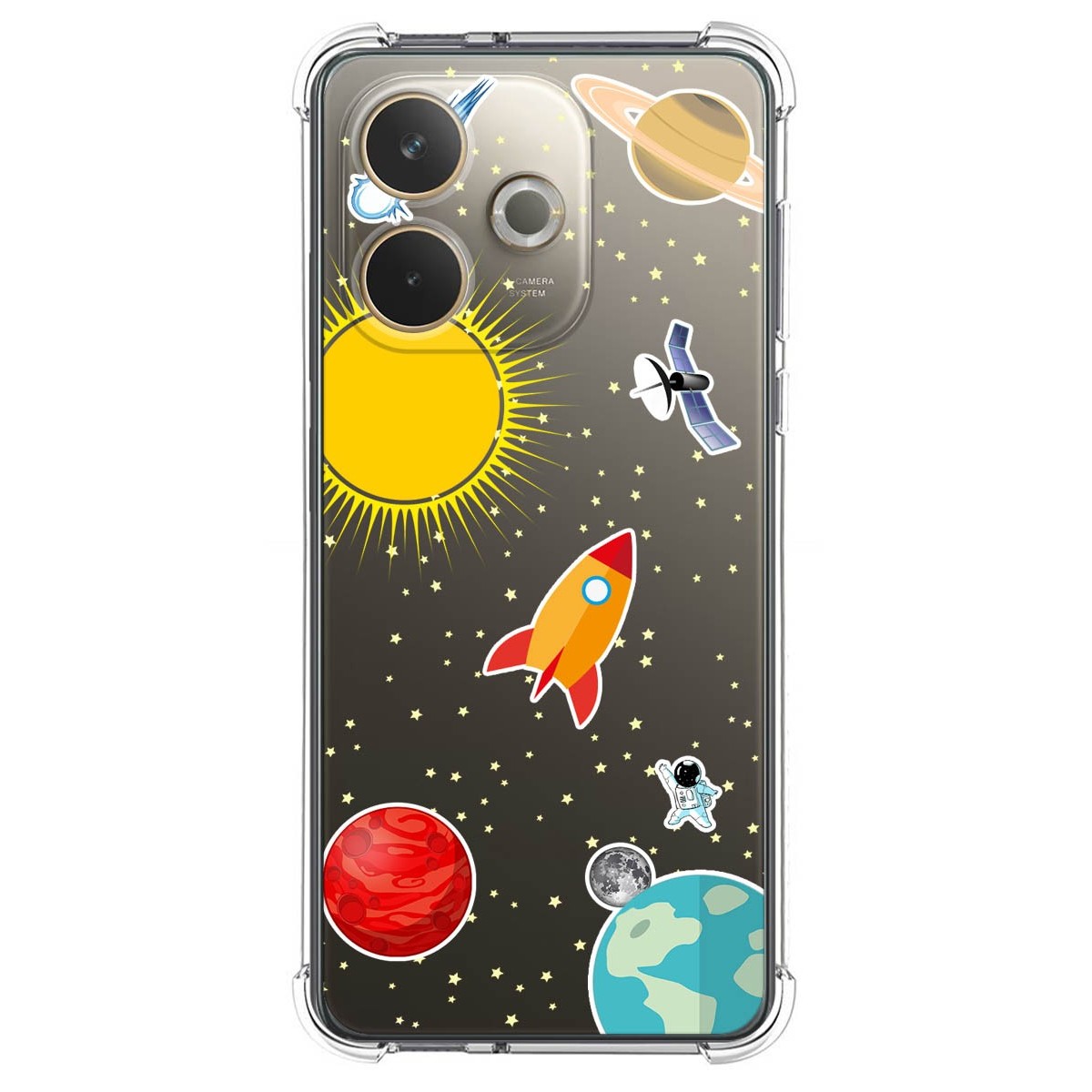 Funda Silicona Antigolpes para Oppo A5 Pro 5G diseño Espacio Dibujos
