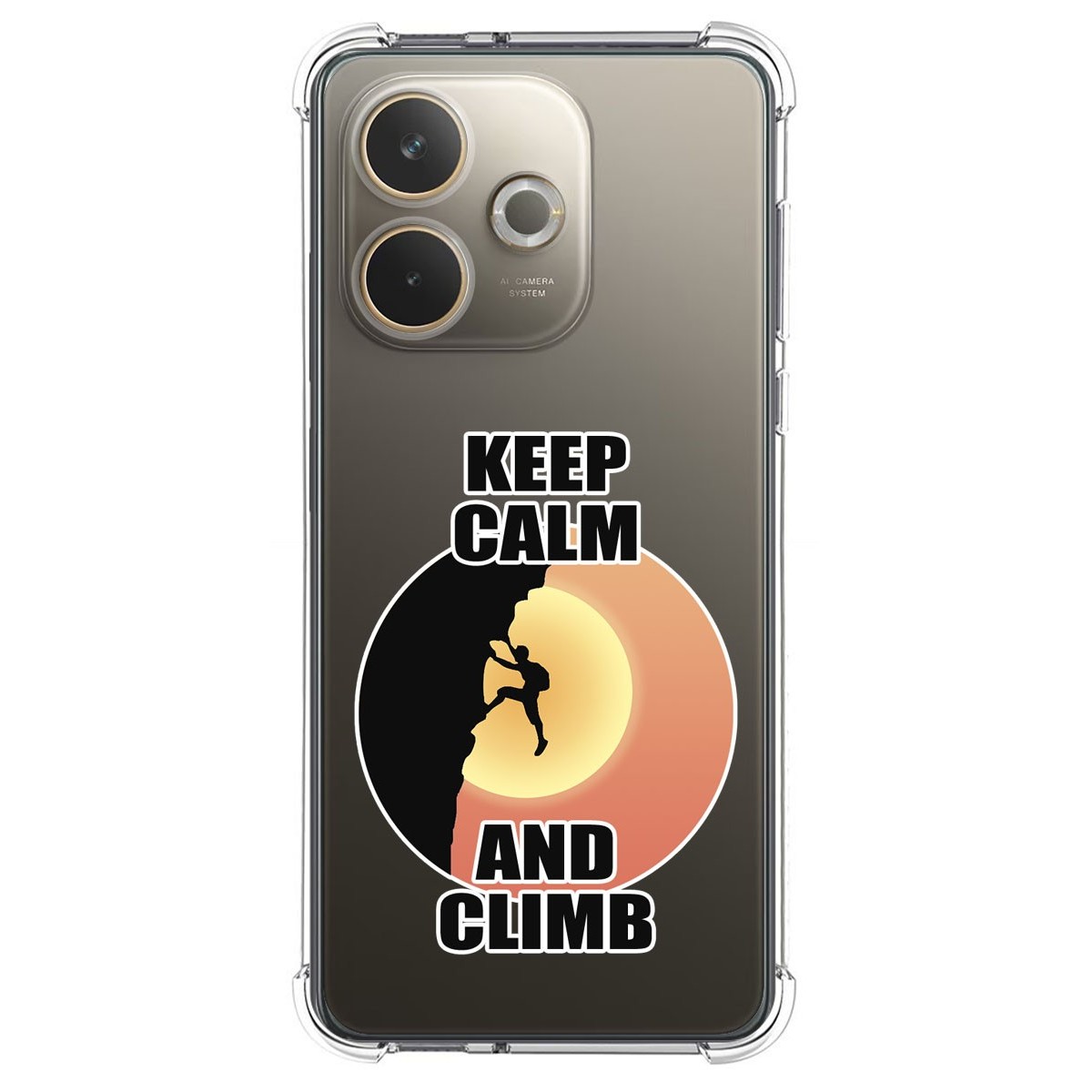 Funda Silicona Antigolpes para Oppo A5 Pro 5G diseño Hombre Escalada Dibujos