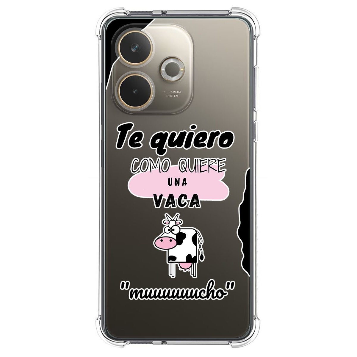 Funda Silicona Antigolpes para Oppo A5 Pro 5G diseño Vaca Dibujos