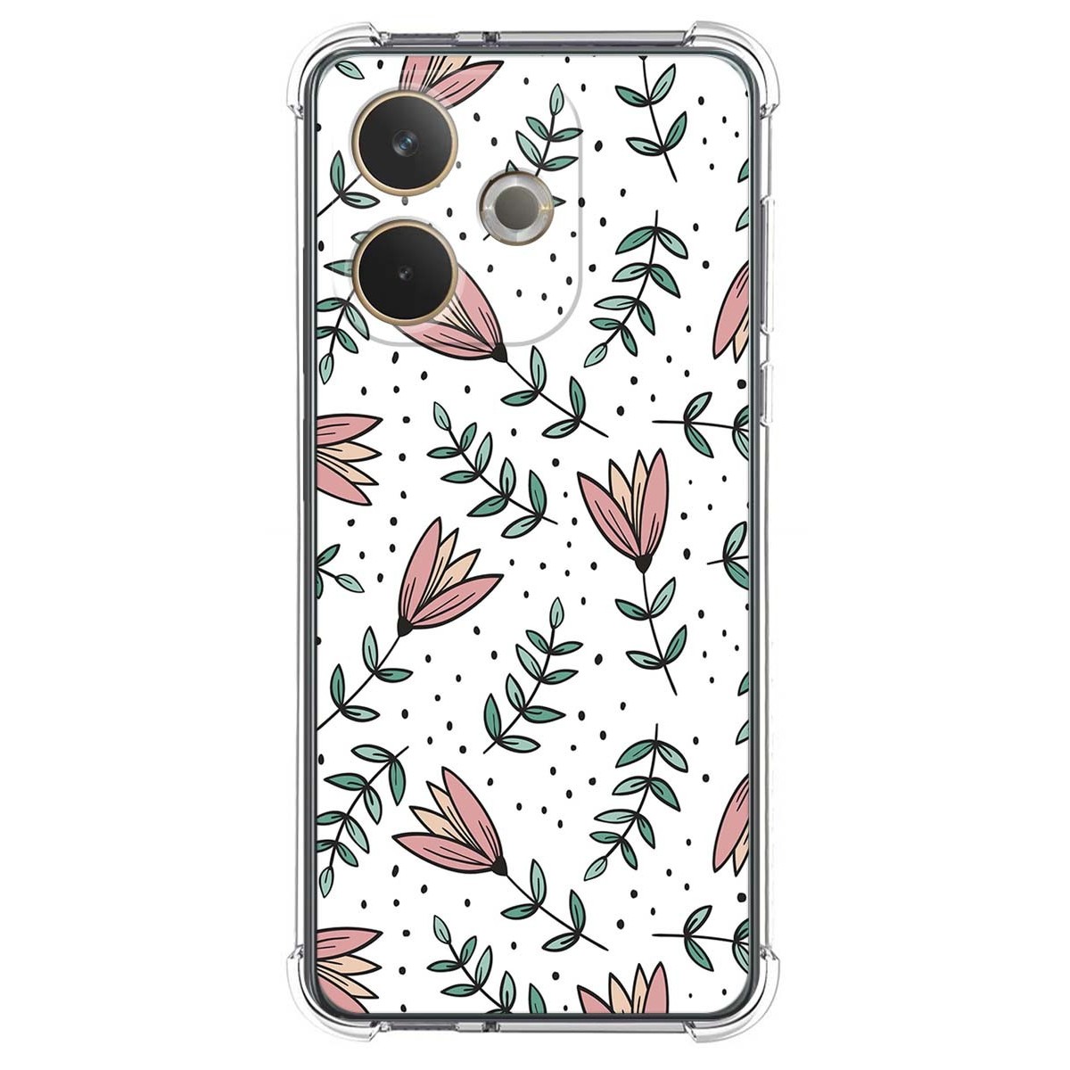 Funda Silicona Antigolpes para Oppo A5 Pro 5G diseño Flores 01 Dibujos