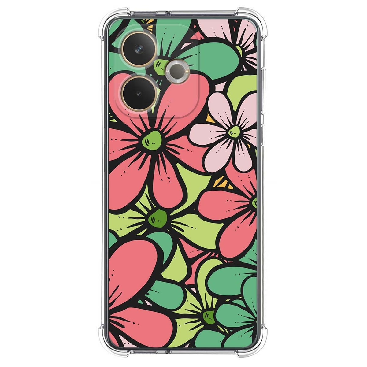 Funda Silicona Antigolpes para Oppo A5 Pro 5G diseño Flores 02 Dibujos