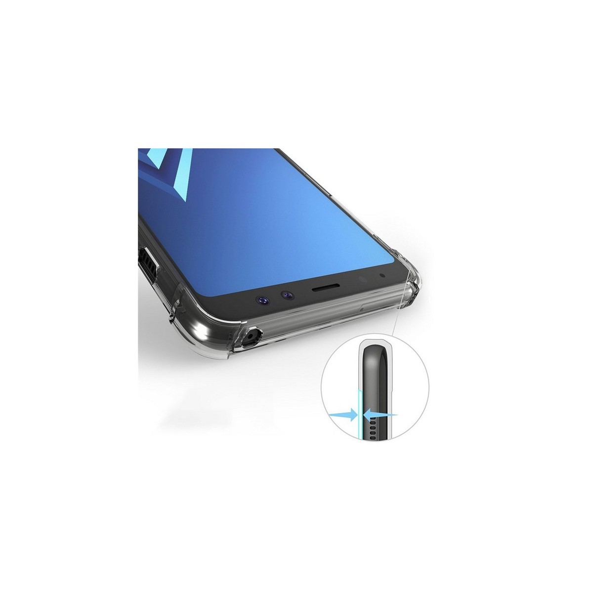 Funda Gel Tpu Anti-Shock Transparente para Samsung Galaxy J6 (2018)