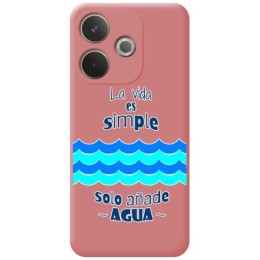 Funda Silicona Líquida Rosa para Oppo A5 Pro 5G diseño Agua Dibujos